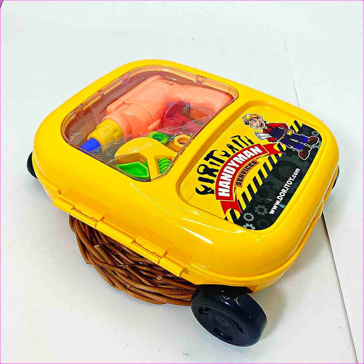 ست اسباب بازی ابزار نجاری مدل چمدانی