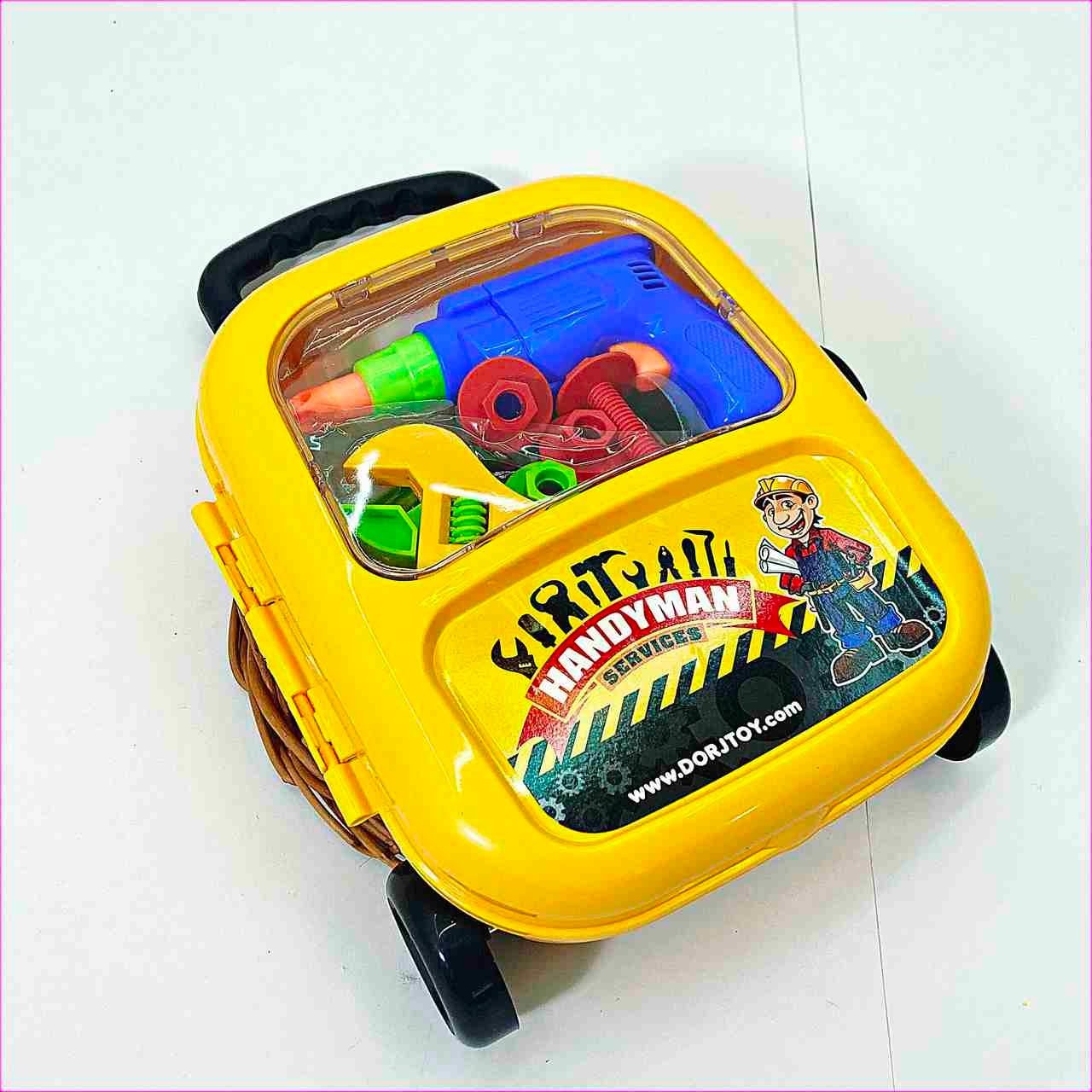 ست اسباب بازی ابزار نجاری مدل چمدانی