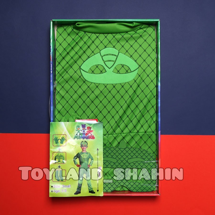 ست لباس پی جی ماسک شخصیت گکو سایز ۱۰۰ سانتی متر مناسب ۵ تا ۶ سال