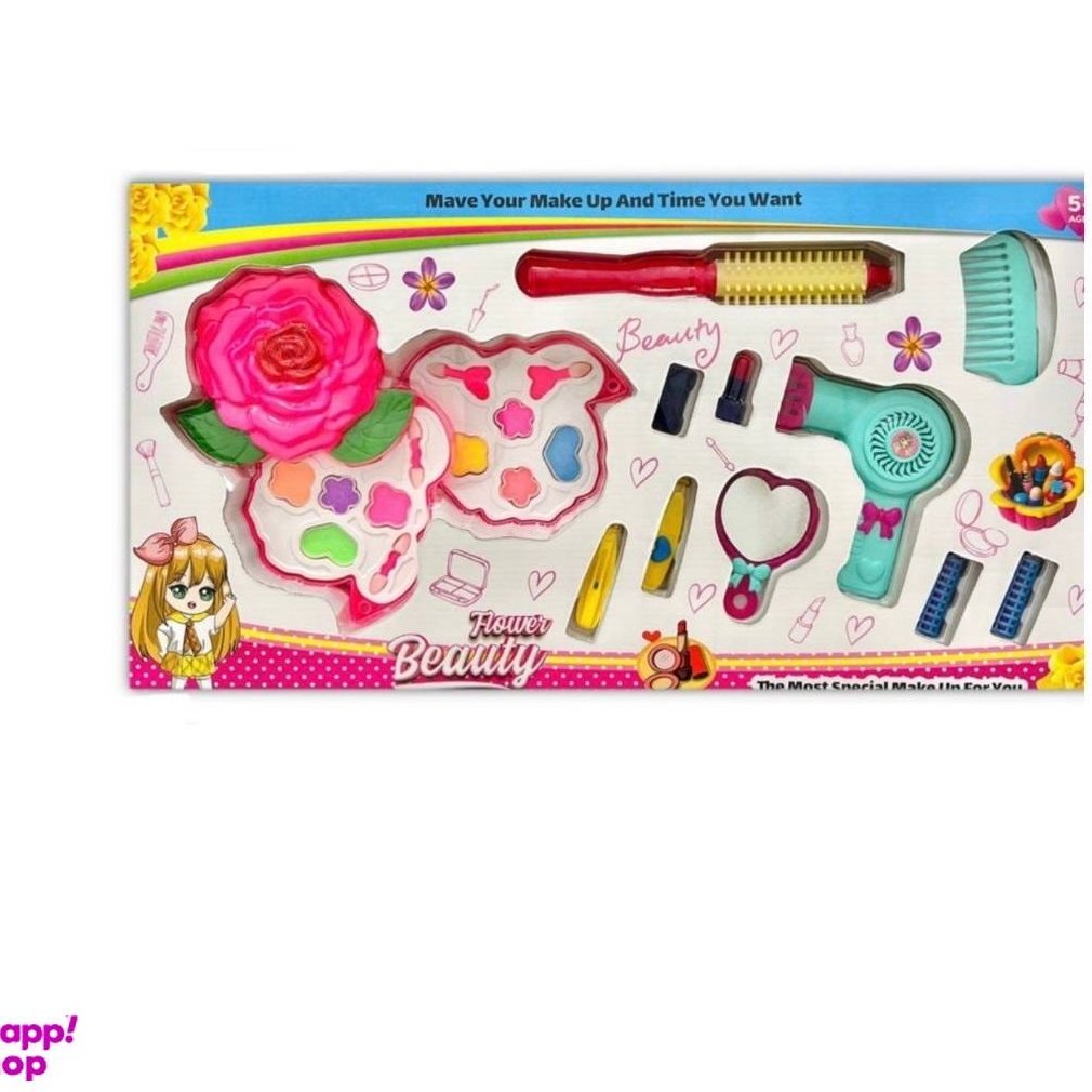 اسباب بازی ست آرایشی کودک طرح گل رز