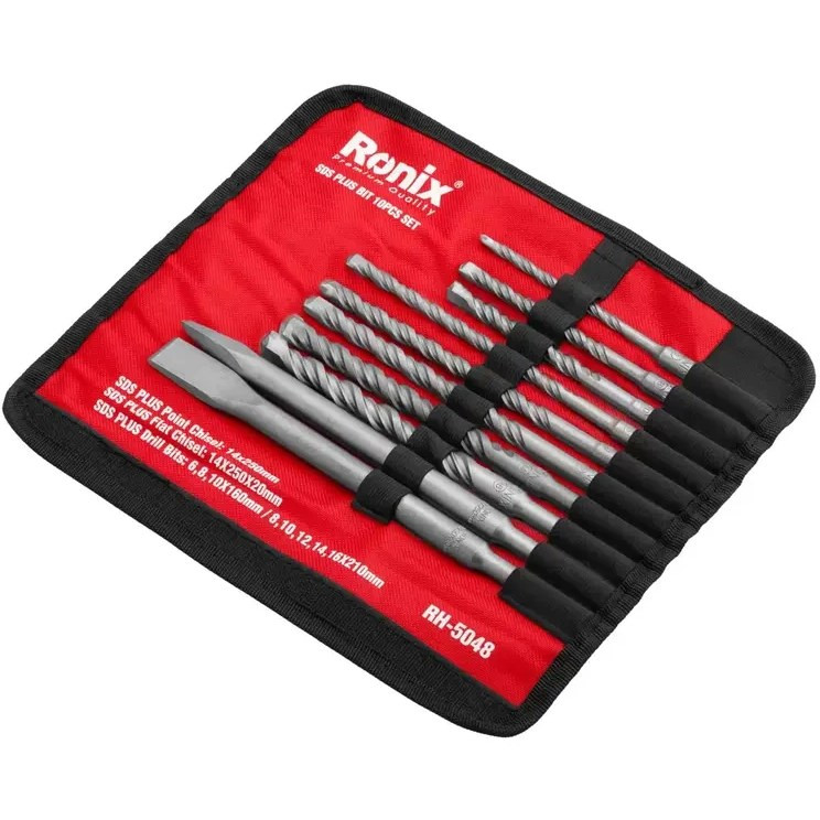 ست مته و قلم چهار شیار رونیکس مدل RH-5048 ۱۰ عددی