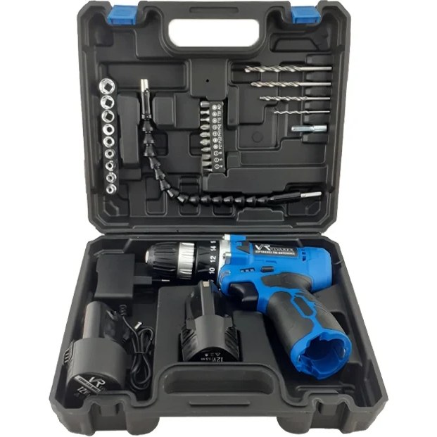 دریل پیچ گوشتی شارژی 12ولت دو باتری ویوارکس مدل VR1210V-22A