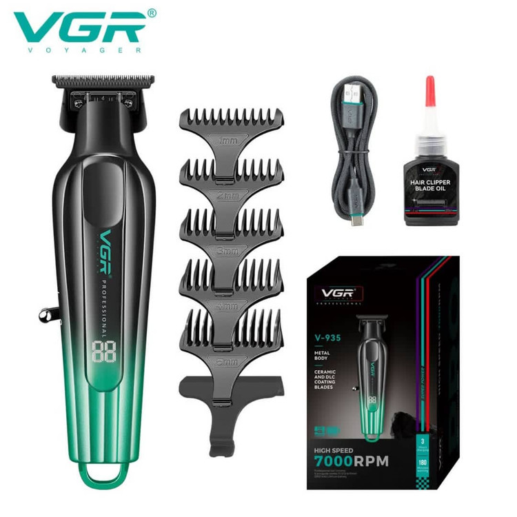 ماشین اصلاح وی جی آر مدل V-935 با تیغه سرامیک و فناوری برش مستقیم