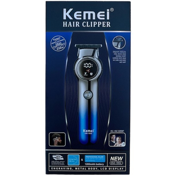 ماشین اصلاح کیمی مدل KM-1852 با تیغه کربن استیل برش مستقیم