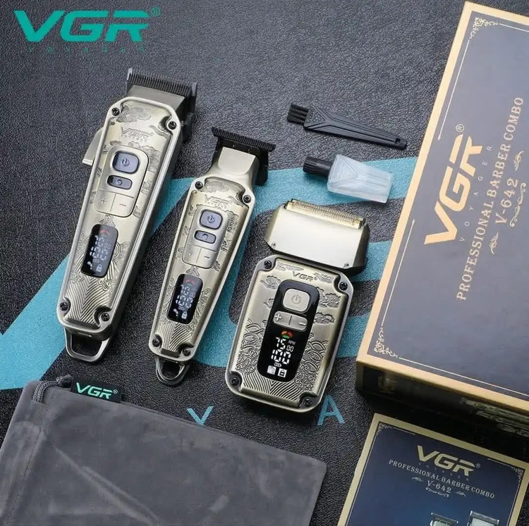 ماشین اصلاح وی جی آر مدل V642 با تیغه سرامیک و ضد آب
