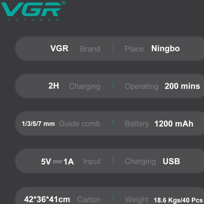 ماشین اصلاح وی جی آر مدل VGR V-921 با تکنولوژی برش مستقیم و صفرزن