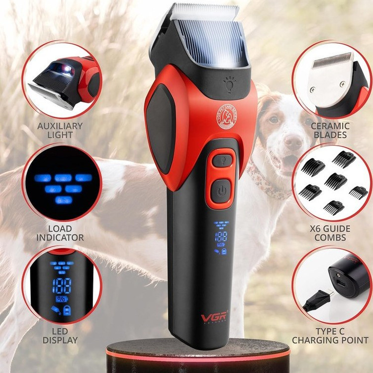 ماشین اصلاح وی جی آر مدل VGR-208 با تیغه سرامیکی و برش مستقیم