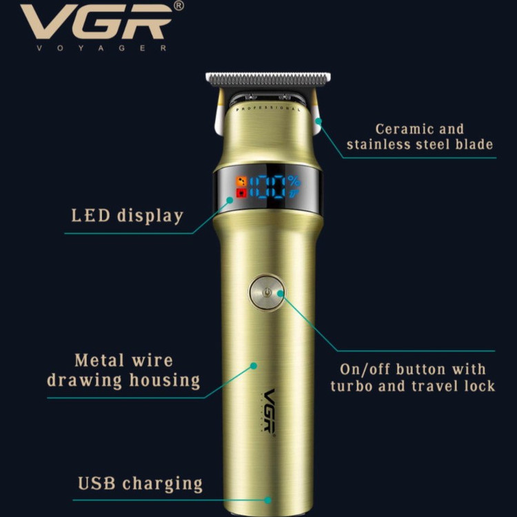 ماشین اصلاح وی جی آر مدل V-991 با تیغه سرامیک و برش مستقیم