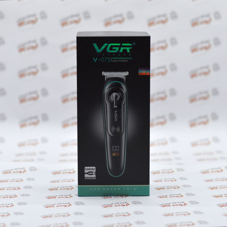 ماشین اصلاح وی جی آر مدل V-075 با تکنولوژی برش مستقیم و تیغه استیل
