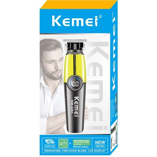 ماشین اصلاح کیمی مدل KM2281 با تیغه استیل ضد زنگ و برش مستقیم