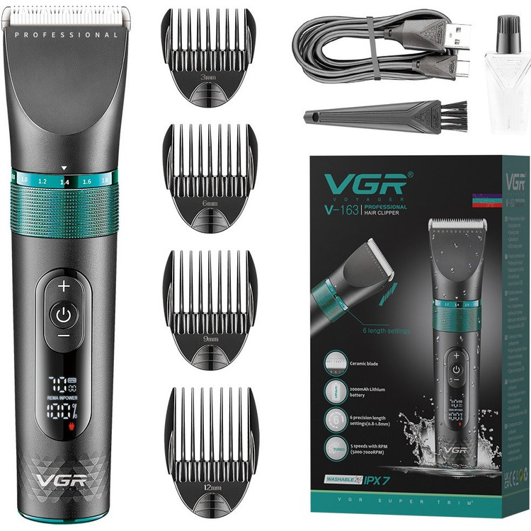 ماشین اصلاح وی جی آر مدل VGR-163 با تیغه سرامیک و برش مستقیم