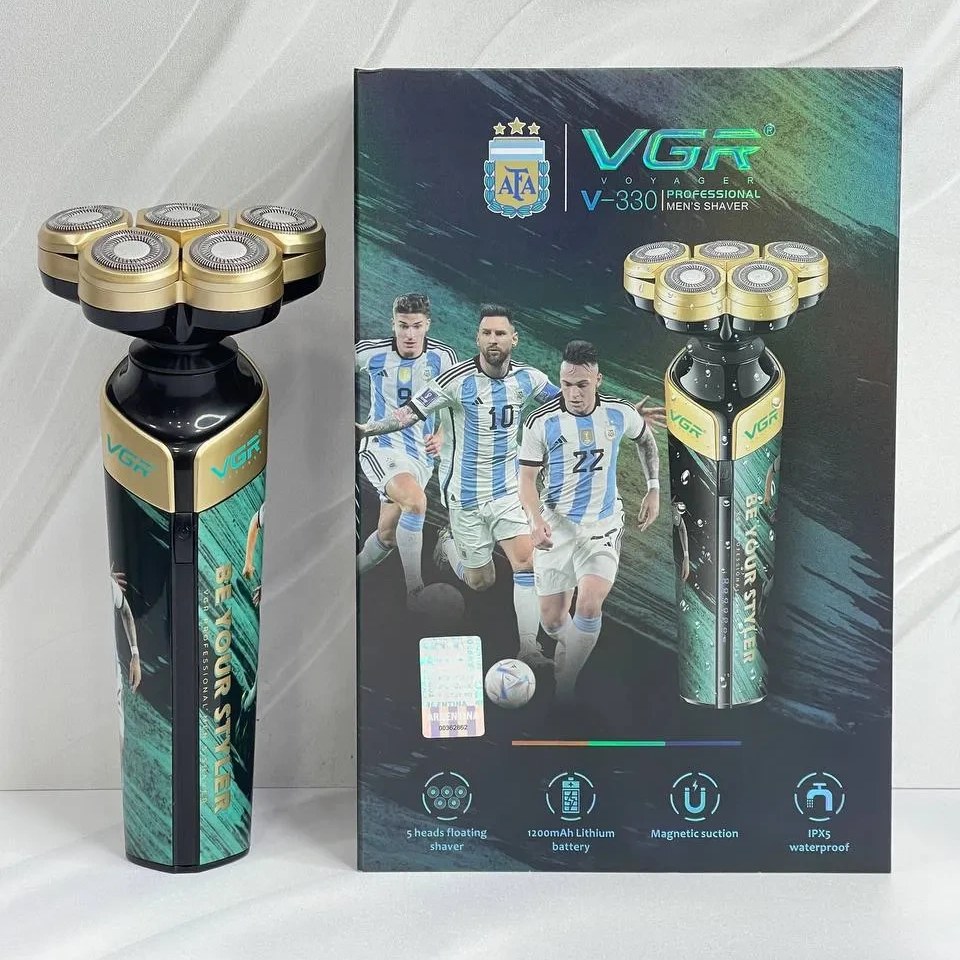 ماشین اصلاح وی جی آر مدل V-330 ضد آب با تیغه استیل