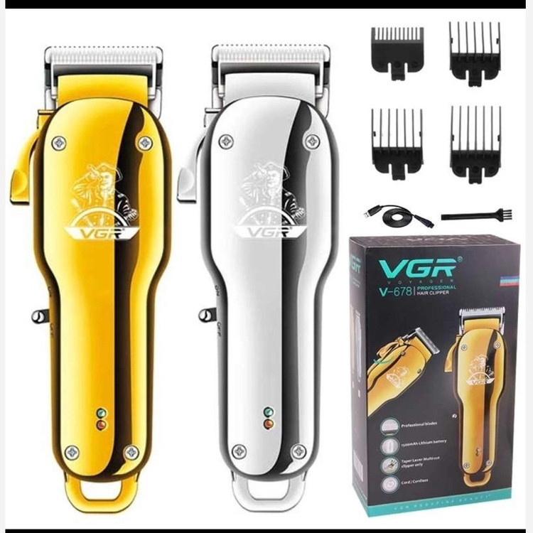 ماشین اصلاح وی جی آر مدل V-678 با تیغه استیل ضد زنگ و برش مستقیم